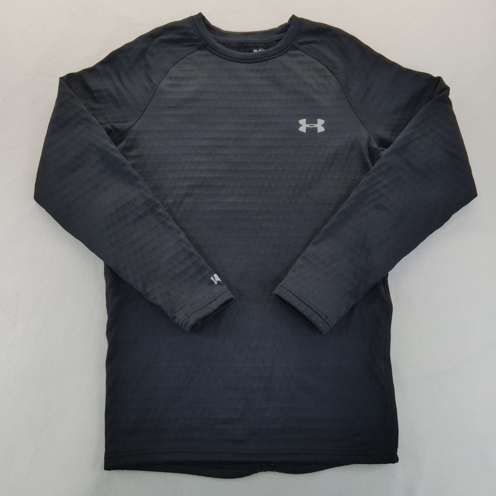 Under Armour Base 4.0 Shirt Mens Medium Black Good ColdGear Fitted Thermal Top